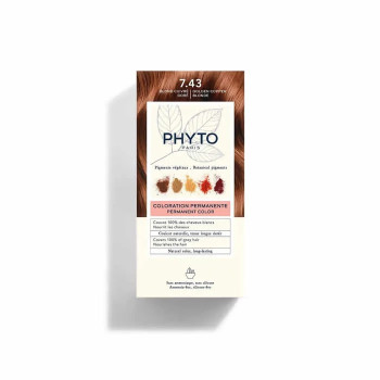 Phyto Hair Colour 7.43 Blond Cuivré Doré - Kermatone