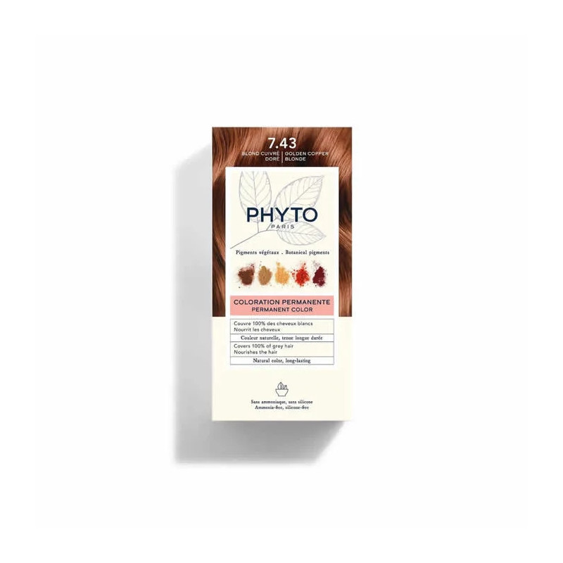 Phyto Hair Colour 7.43 Blond Cuivré Doré - Kermatone