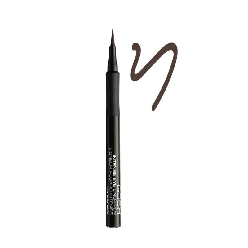 Gosh Intense Eyeliner Pen 03 Brown - Regard captivant avec Kermatone